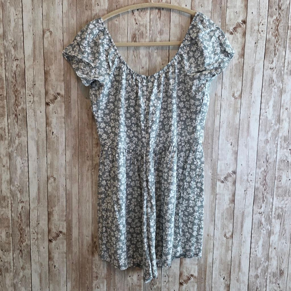 Women's New Look Floral Romper M Green White - Picture 7 of 8